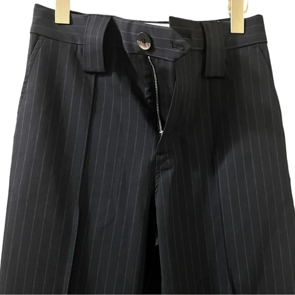 Ganni Pants Pinstripe Flared‎ Kick Trousers 36 - Picture 9 of 13